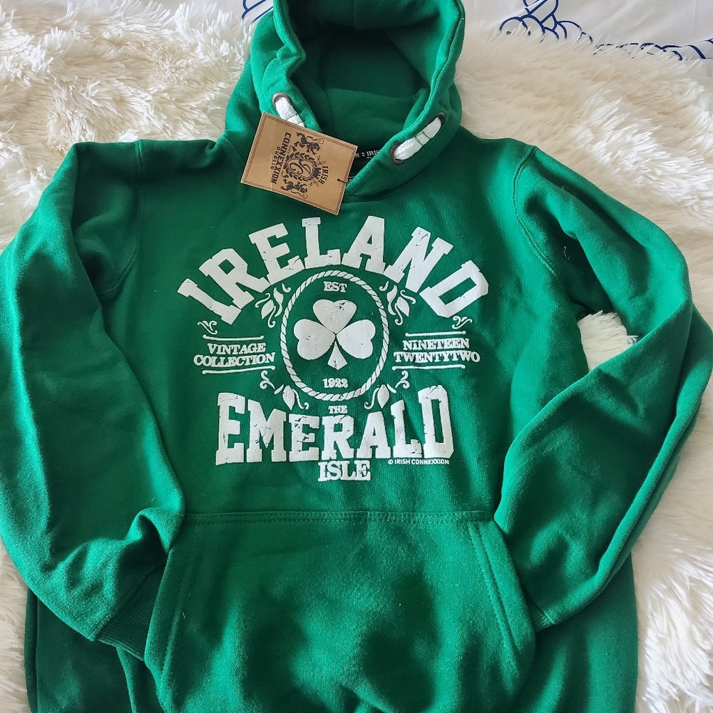 IRELAND GREEN KID'S HOODIE - NWT